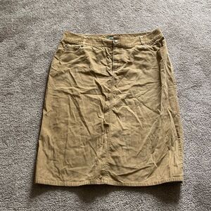 Eddie Bauer Khaki Corduroy Skirt SIZE 18